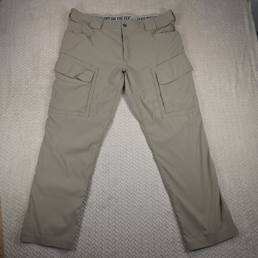 Duluth Trading Co Dry On The Fly Slim Fit Cargo Pants Khaki 40x30 Mens 2624